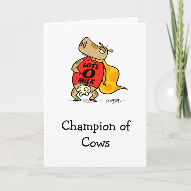 Champion of Cows Card (Front)