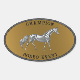 Champion Rodeo Events Buckle Country Western  Oval Sticker