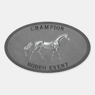 Champion Rodeo Events Country Western Buckle    Oval Sticker