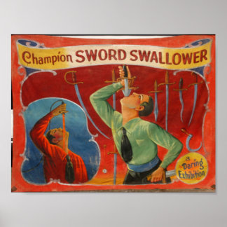 Champion Sword Swallower Poster