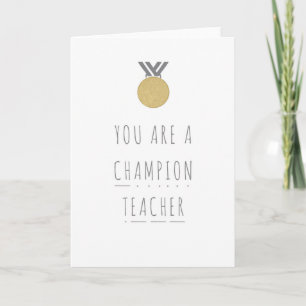 Champion Teacher Phonics Greeting Card