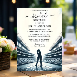 Champion Team Ball Field Baseball Bridal Shower Invitation
