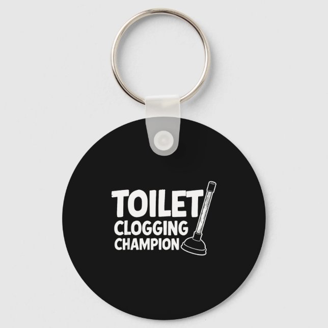 Champion Toilet Clogging World Key Ring (Front)