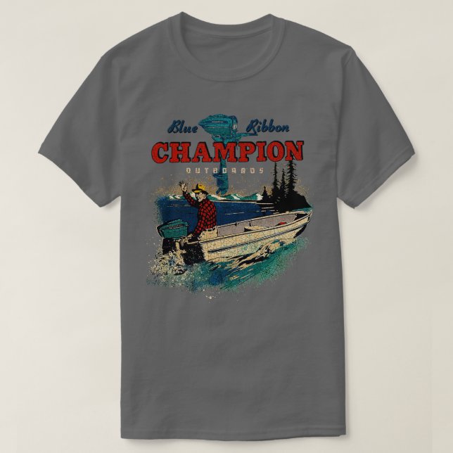 Champion vintage Outboard Motors USA T-Shirt (Design Front)