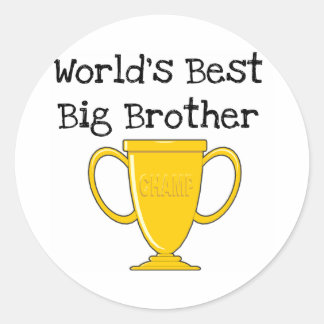 Champion World's Best Big Brother Classic Round Sticker