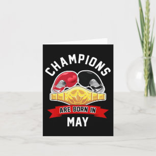 Champions Are Born In May Boxing Sport Birthday Gi Card