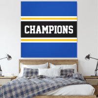 CHAMPIONS Fun Athletic Blue Orange Black Stripes