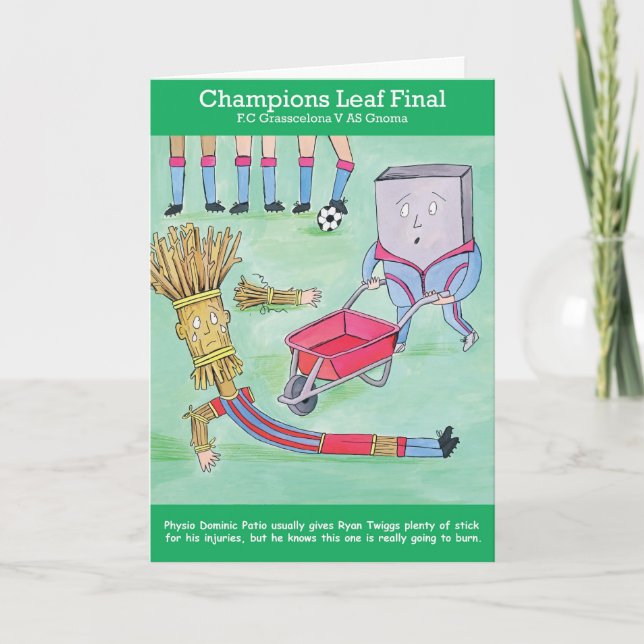 Champions Leaf Greetings Card (Front)