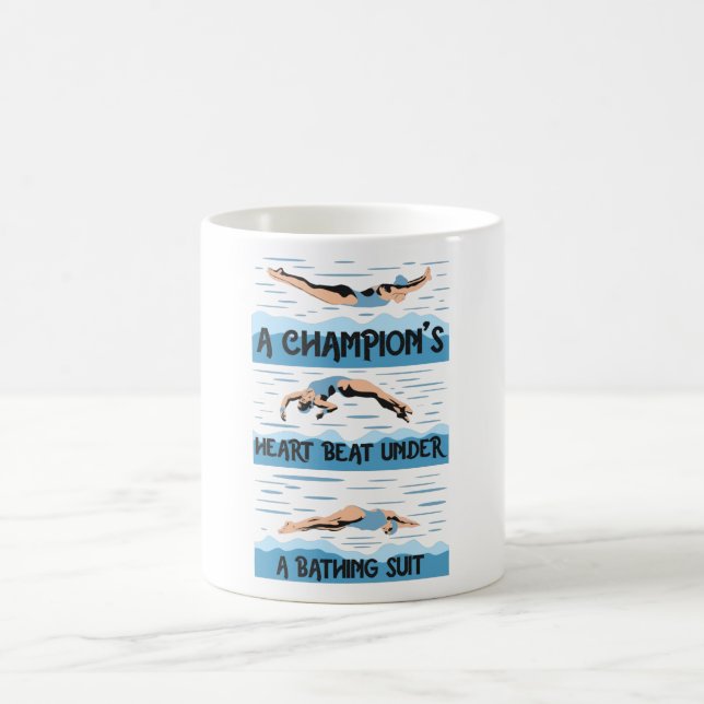 Champions Swimmer - Bathing Suit Coffee Mug (Center)