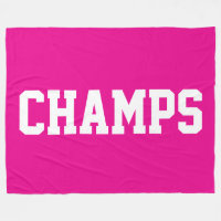 CHAMPS Bold Athletic White Text On Bright Pink