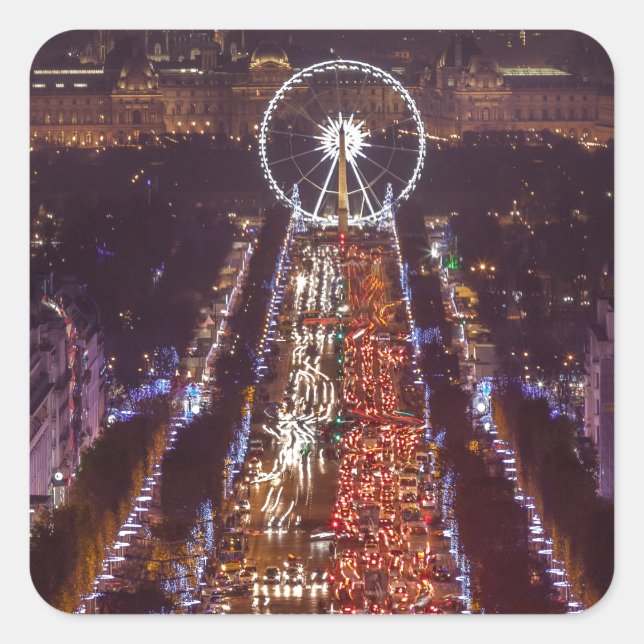 Champs-Elysées, France Square Sticker (Front)