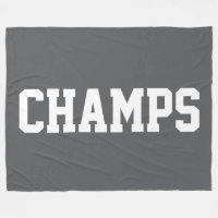 CHAMPS Fun Athletic White Text On Sporty Deep Gray