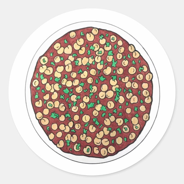Chana Masala Chole Indian Food Chickpea Dish Classic Round Sticker (Front)