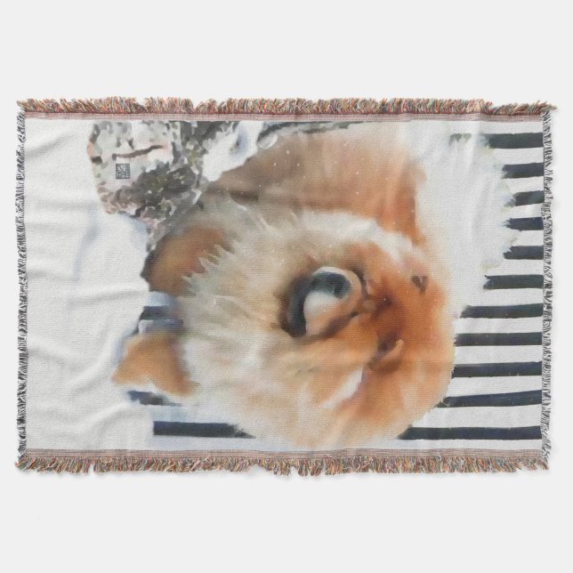 CHANCE heARTdog chow throw Blanket (Front)