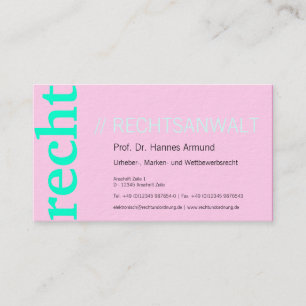 Chancellery visiting card