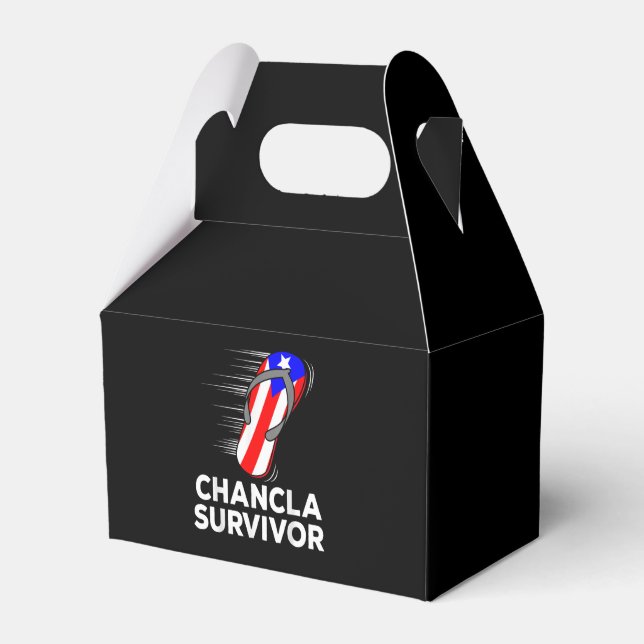 Chancla Survivor Favour Box (Front Side)