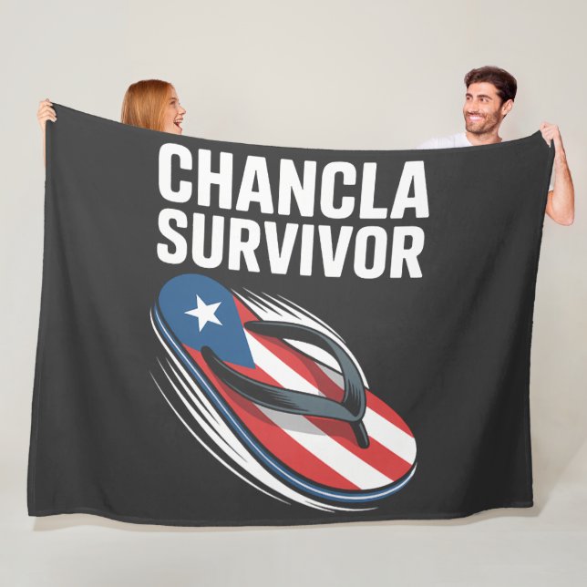 chancla survivor funny spanish joke fleece blanket (In Situ)