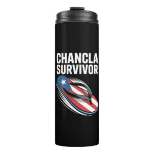 Chancla Survivor Funny Spanish Joke Thermal Tumbler