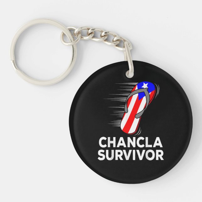 Chancla Survivor Key Ring (Front)