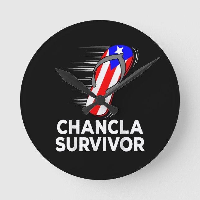 Chancla Survivor Round Clock (Front)