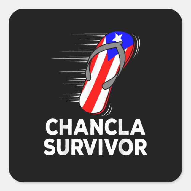 Chancla Survivor Square Sticker (Front)