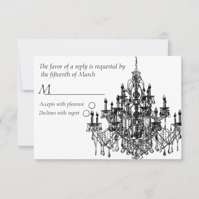 Chandee Amore' rsvp card-black (Front)