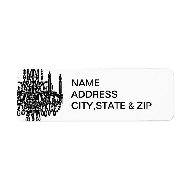 CHANDELIER ADDRESS LABEL (Front)