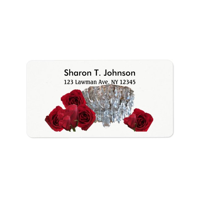 Chandelier and Roses Address Label (Front)
