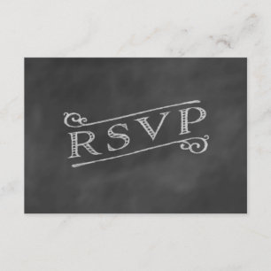 Chandelier Chalkboard RSVP Card