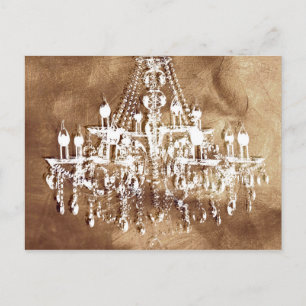 Chandelier Copper Chic Postcard