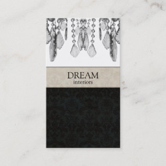Chandelier Crystals Real Estate Business Card Bg