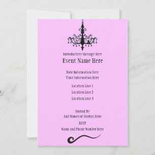 Chandelier Custom Invitations