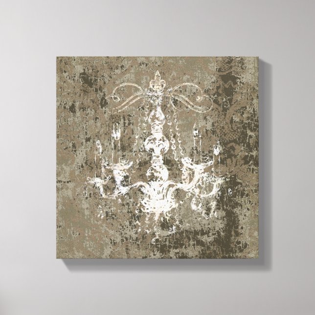 Chandelier Elegance CHANGE COLOR ~ Wrapped Canvas (Front)