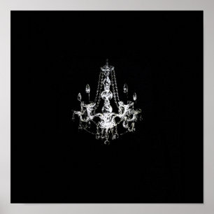 Chandelier Elegance - Poster (Canvas Option)