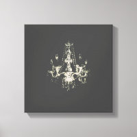 Chandelier Elegance - Wrapped Canvas
