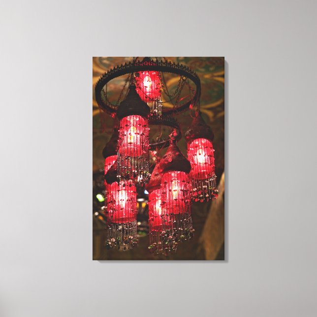 Chandelier for sale, Khan el Khalili Bazaar, Canvas Print (Front)