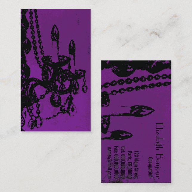 Chandelier Glamour ~ Business Card (Front/Back)