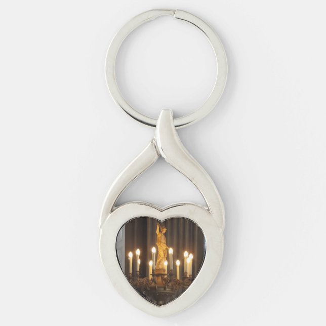 Chandelier Heart Keychain (Front)