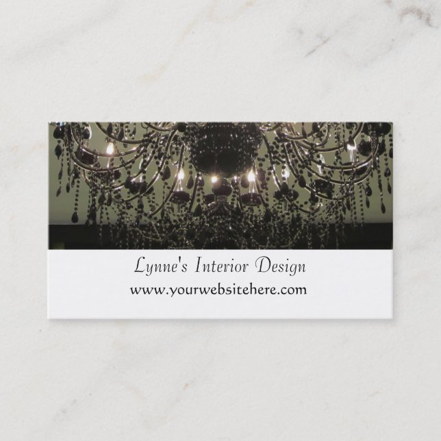 Chandelier Interior Design Business Card (Front)