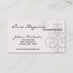 Chandelier Interior Designer Business Card