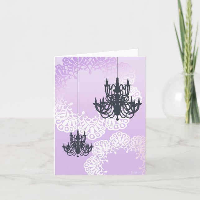 Chandelier Note Card_Pink Card (Front)
