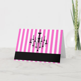 Chandelier NoteCards-Pink Card