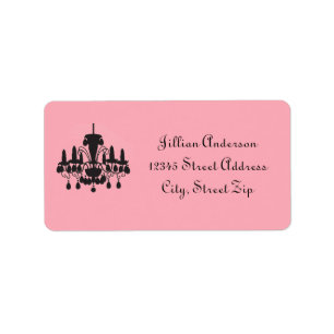 Chandelier Pink - Address Label