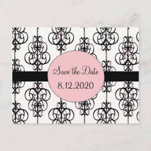 Chandelier Pink Save the Date Wedding Cards
