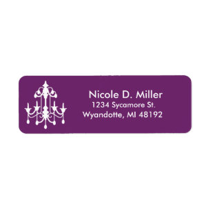 Chandelier Purple Return Label