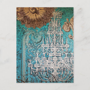 Chandelier Romance ~ Postcard