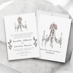 Chandelier Romantic Blush Pink Bow Formal Wedding 