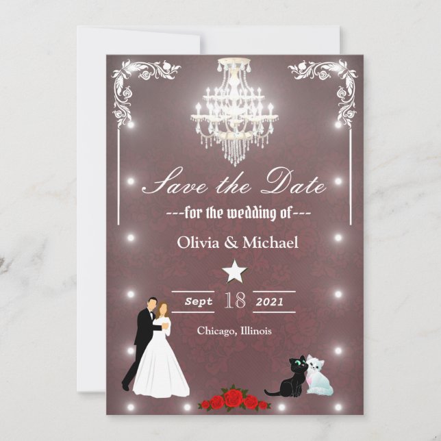 Chandelier Save The Date (Front)