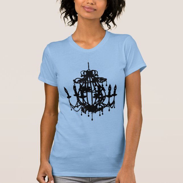 Chandelier silhouette pop art tee shirt (Front)