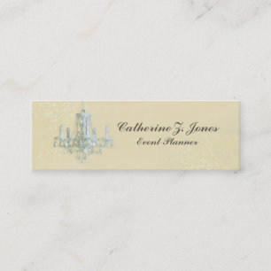 Chandelier Skinny Business Card - Cream